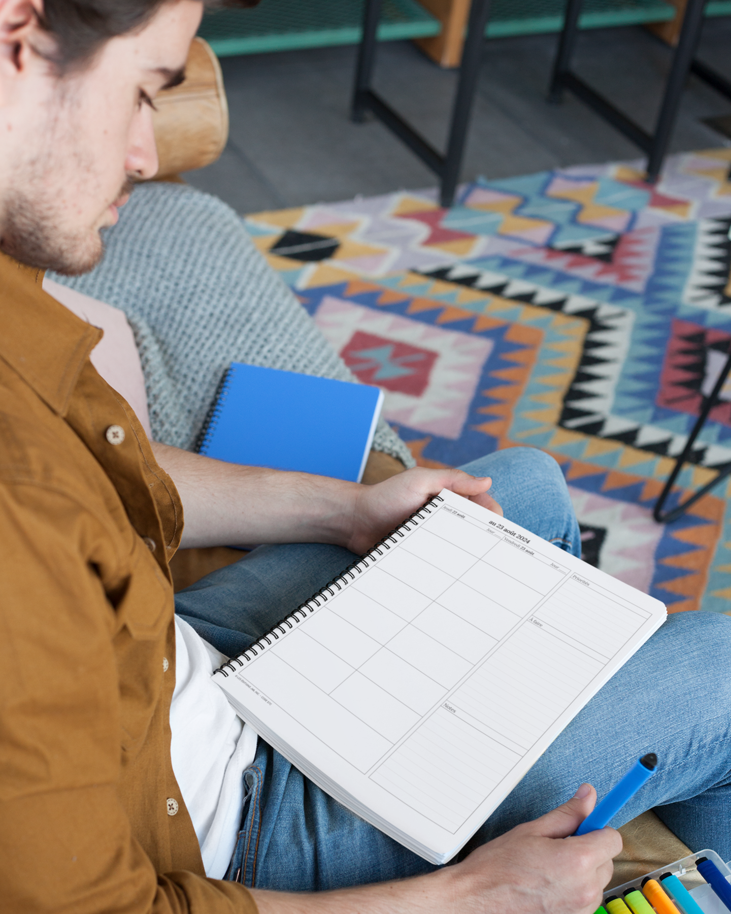 Planificateur pour enseignant 2026-2027, Semainier daté 7 périodes + relevé de notes 1 groupe/4 sections + 3 acétates + 10 feuilles lignées + 1 pochette (S7C+RNP4 DATÉ+3 acétates+10 fles lignées+1 pochette/138) – Image 11