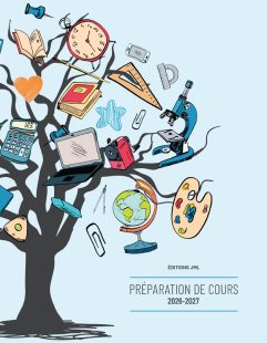 Planificateur pour enseignant 2026-2027, Semainier daté 5 périodes avec dîner + relevé de notes 18 groupes + 3 acétates + 10 feuilles lignées + 1 pochette + couverture protectrice (S5C DATÉ AVEC DÎNER+RNS18+3 ACÉT+10 FLES LIGNÉES+1 POCHETTE+COUVERTURE/168)