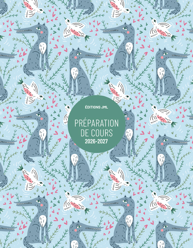 Planificateur pour enseignant 2026-2027, Semainier daté 5 périodes + relevé de notes 1 groupe/4 sections (S5C+RNP4 DATÉ/177)