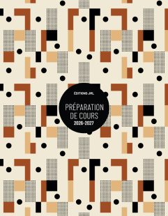 Planificateur pour enseignant 2026-2027, Semainier daté 5 périodes avec dîner + couverture protectrice, (S5C DATÉ AVEC DÎNER+COUVERTURE/220)