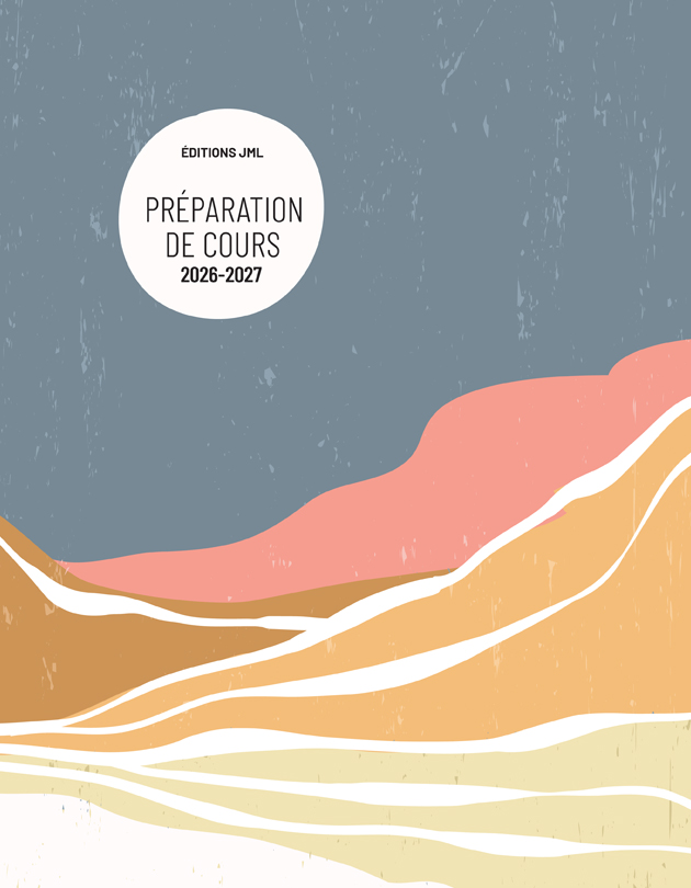 Planificateur pour enseignant 2026-2027, Semainier 6 périodes + 3 acétates + 10 feuilles lignées + 5 pochettes (S6C+3 acétates+10 fles lignées+ 5 pochettes/106)