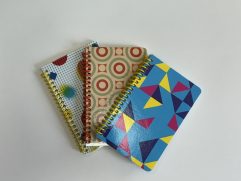 Ensemble de 3 calepins de notes 3,5 po. x 5,5 po. - 100 pages, Couvertures rétros  (PK3-002-Notes-100p)