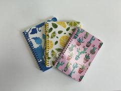 Ensemble de 3 calepins de notes de multiples formats - 100 pages, Couvertures Estivales  (PK3-003-Notes-100p)