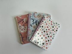 Ensemble de 3 calepins de notes de multiples formats - 100 pages, Couvertures Ambiance rosée  (PK3-004-Notes-100p)