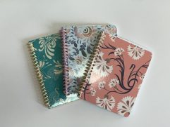 Ensemble de 3 calepins de notes de 4,25 po. x 5,5 po. - 100 pages, Couvertures Florale (PK3-005-Notes-100p)
