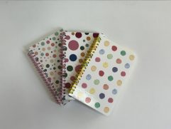 Ensemble de 3 calepins de notes 3,5 po. x 5,5 po. - 100 pages, Couvertures à pois  (PK3-001-Notes-100p)