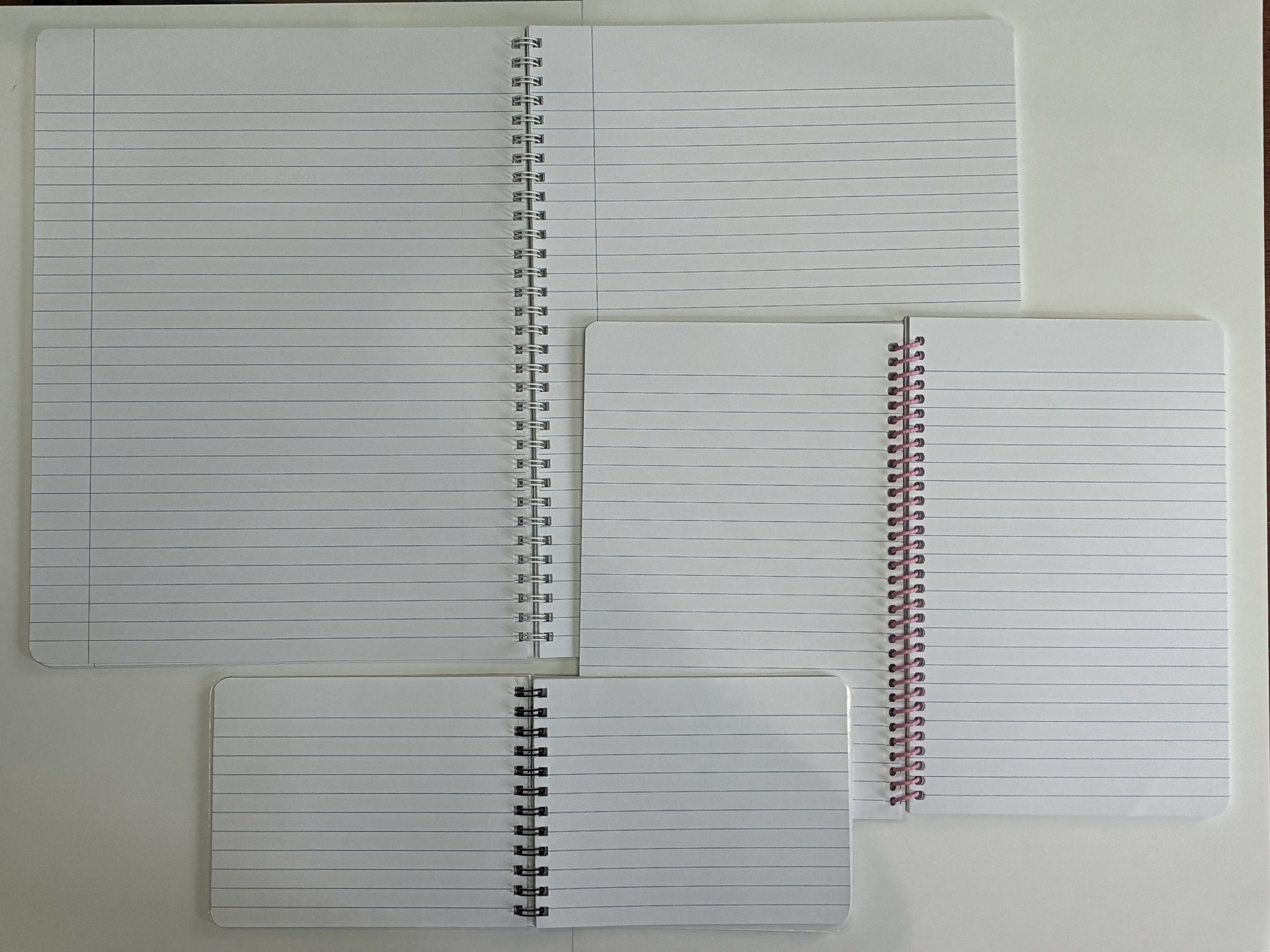Ensemble de 3 cahiers de notes de multiples formats - 100 pages, Couvertures Feuillage aquarelle (PK3-011-Notes-100p) – Image 2