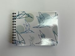 Cahier de notes 5,5 po. x 4,25 po. - 100 pages, Couverture Oiseaux Origami (Notes-5,5x4,25-100p/126)