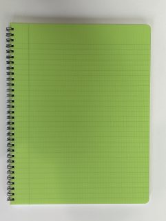 Cahier de notes 8,5 po. x 11 po. - 100 pages, Couverture Plastique Gaufré Vert (Notes-8,5x11-100p/003)