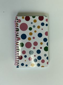 Cahier de notes papier bleu uni 3,5 po. x 5,5 po. - 100 pages, Couverture Cercles foncés (Notes-3,5x5,5-100p/171) (Copie)
