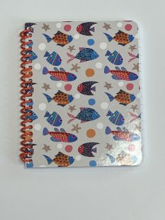 Cahier de notes 4,25 po. x 5,5 po. - 100 pages, Couverture Poissons (Notes-4,25x5,5-100p/182)
